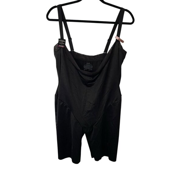 Maidenform Shapewear Open Bust Wear Your Own Bra Mid Thigh Bodysuit 3XL NEW - Picture 2 of 8